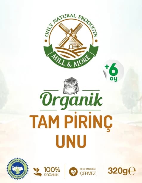 Organik Ruşeymli Bebek İrmiği 250 g + Organik Tam Pirinç Unu 320 g Seti