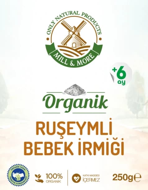 Organik Ruşeymli Bebek İrmiği 250 g + Organik Tam Pirinç Unu 320 g Seti