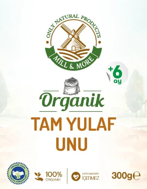 Organik Bebek İrmiği 330 g + Organik Tam Yulaf Unu 300 g Seti