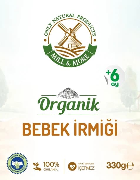Organik Bebek İrmiği 330 g + Organik Tam Yulaf Unu 300 g Seti