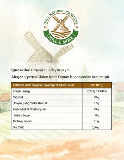 Organik Bebek İrmiği 330 g + Organik Buğday Ruşeymi 175 g Seti