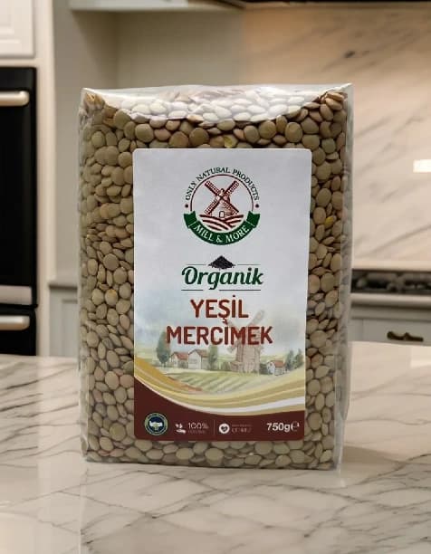 Organik Yeşil Mercimek 750 g