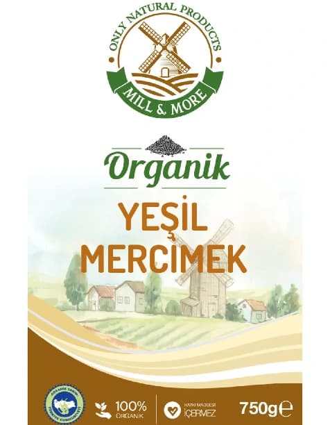 Organik Yeşil Mercimek 750 g