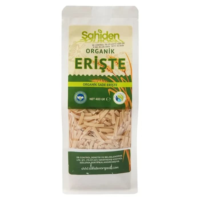 ORGANİK SADE ERİŞTE - 400 GR