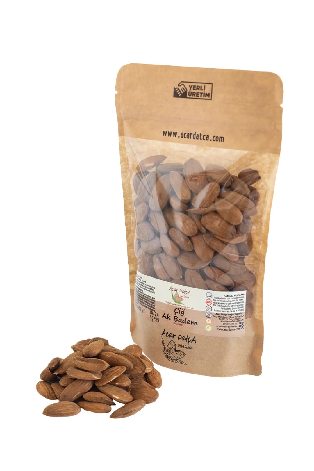 Datça Ak Badem -  250 gr kilitli kraft paket