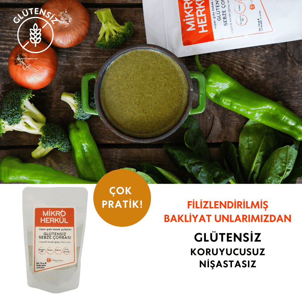 Sebze Çorbası +9 Ay Ek Gıda Glutensiz (150 gr)
