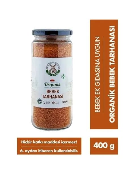 Organik Bebek Tarhanası 400 g + Organik Bebek İrmiği 330 g Seti