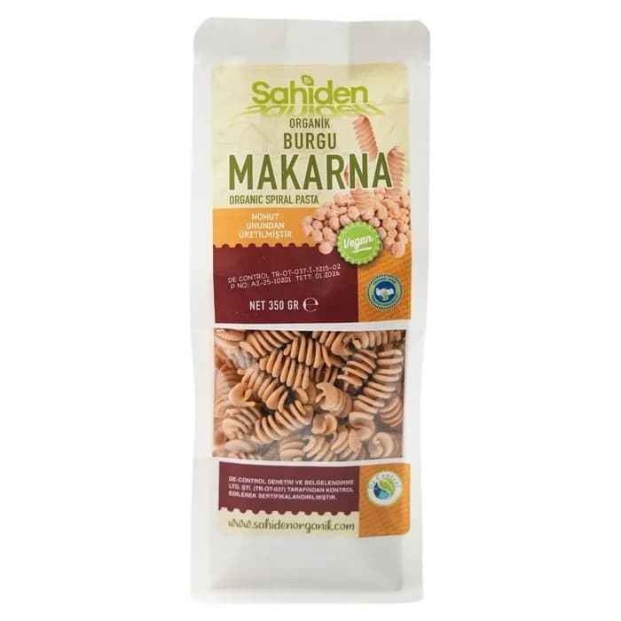 ORGANİK BURGU VEGAN NOHUT TAHIL MAKARNASI - 350 GR