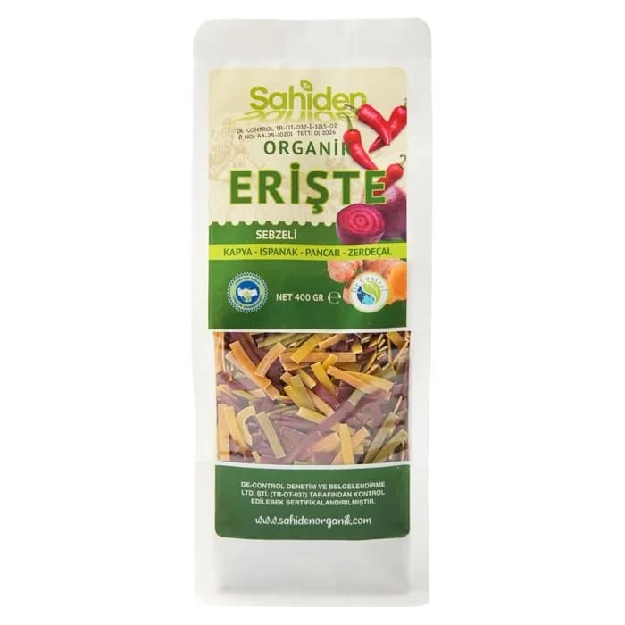 ORGANİK SEBZELİ ERİŞTE - 400 GR