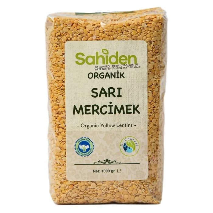 ORGANİK SARI MERCİMEK - 1 KG
