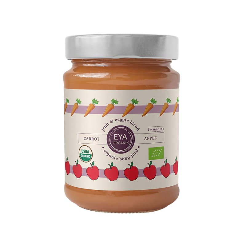 Eya Organik Elma-Havuç Püresi 100 Gr