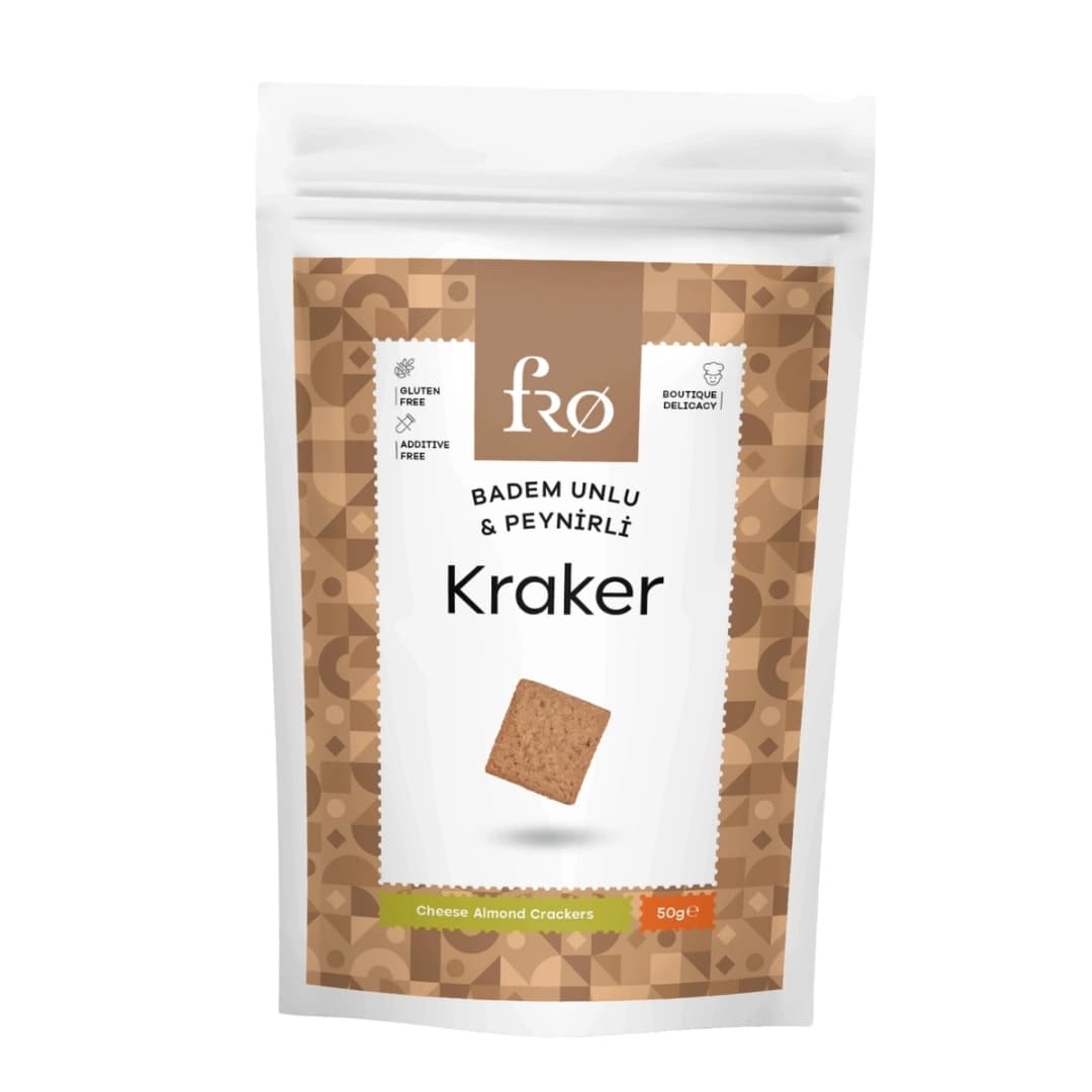 Fro Badem Unlu Peynirli Kraker Glutensiz Doyurucu Sağlıklı Katkısız Atıştırmalık