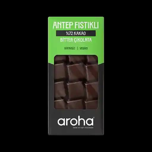 %72 Kakao Antep Fıstıklı Bitter Çikolata 100 g